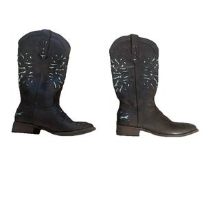 Rollda Cowboy Boots for Women, Cowgirl Boots, Comfortable Western Boots size 8